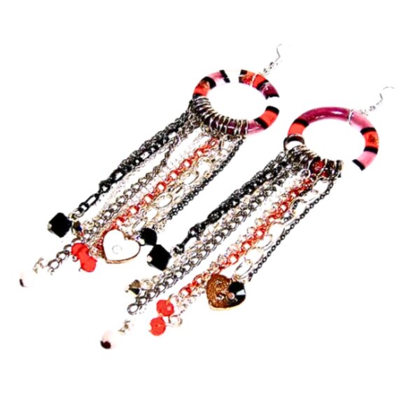 Glass Meets Metals Original Earrings - Picture 2 of 5